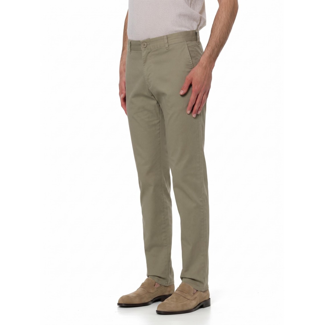 Pantaloni in Twill di Cotone Stretch Armani Exchange