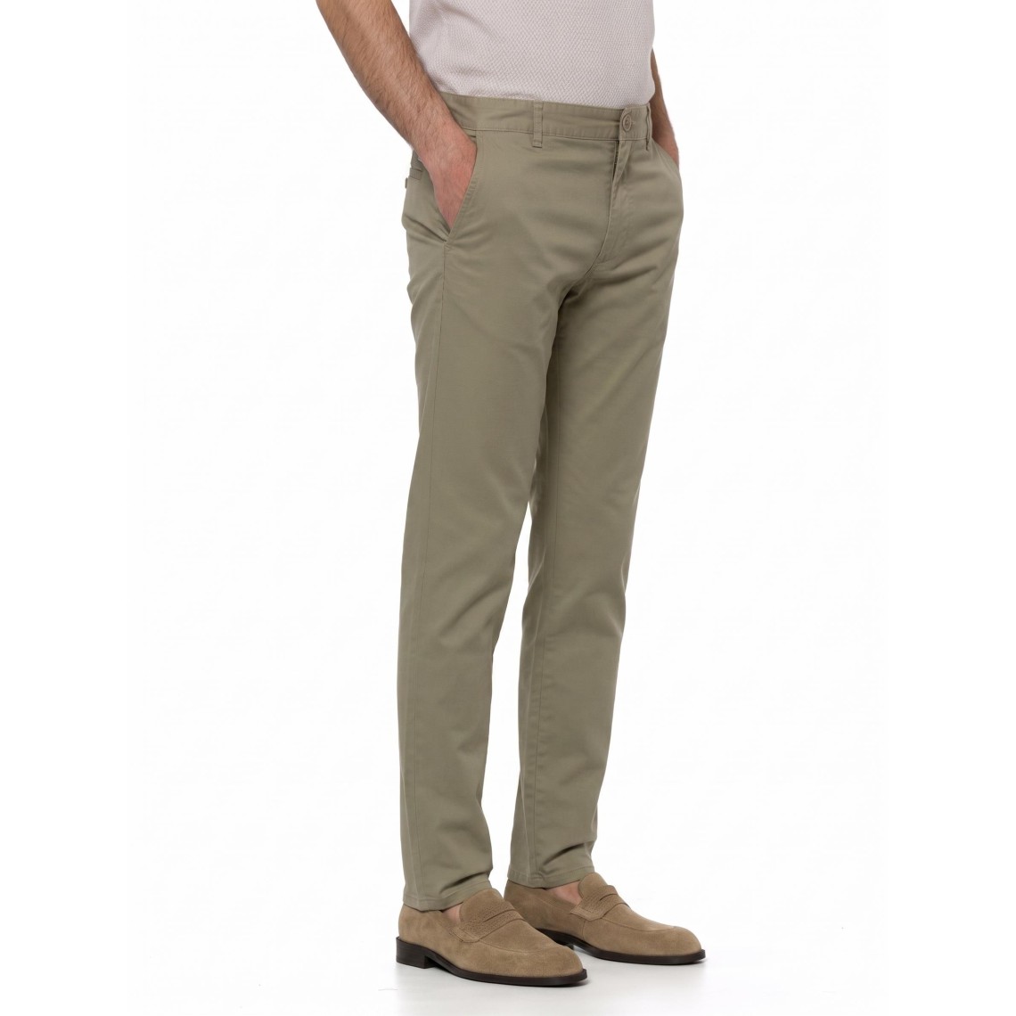Pantaloni in Twill di Cotone Stretch Armani Exchange