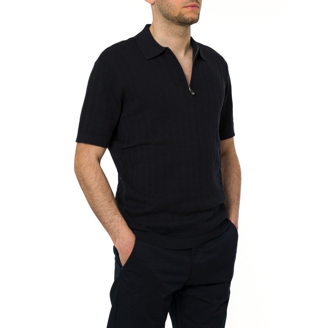 Polo in maglia con zip Armani Exchange