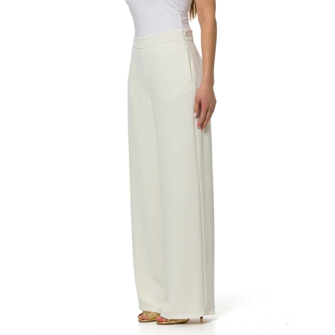 Pantaloni ampi in tessuto sablé Pennyblack