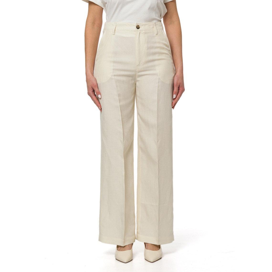 Pantaloni in misto lino Woolrich