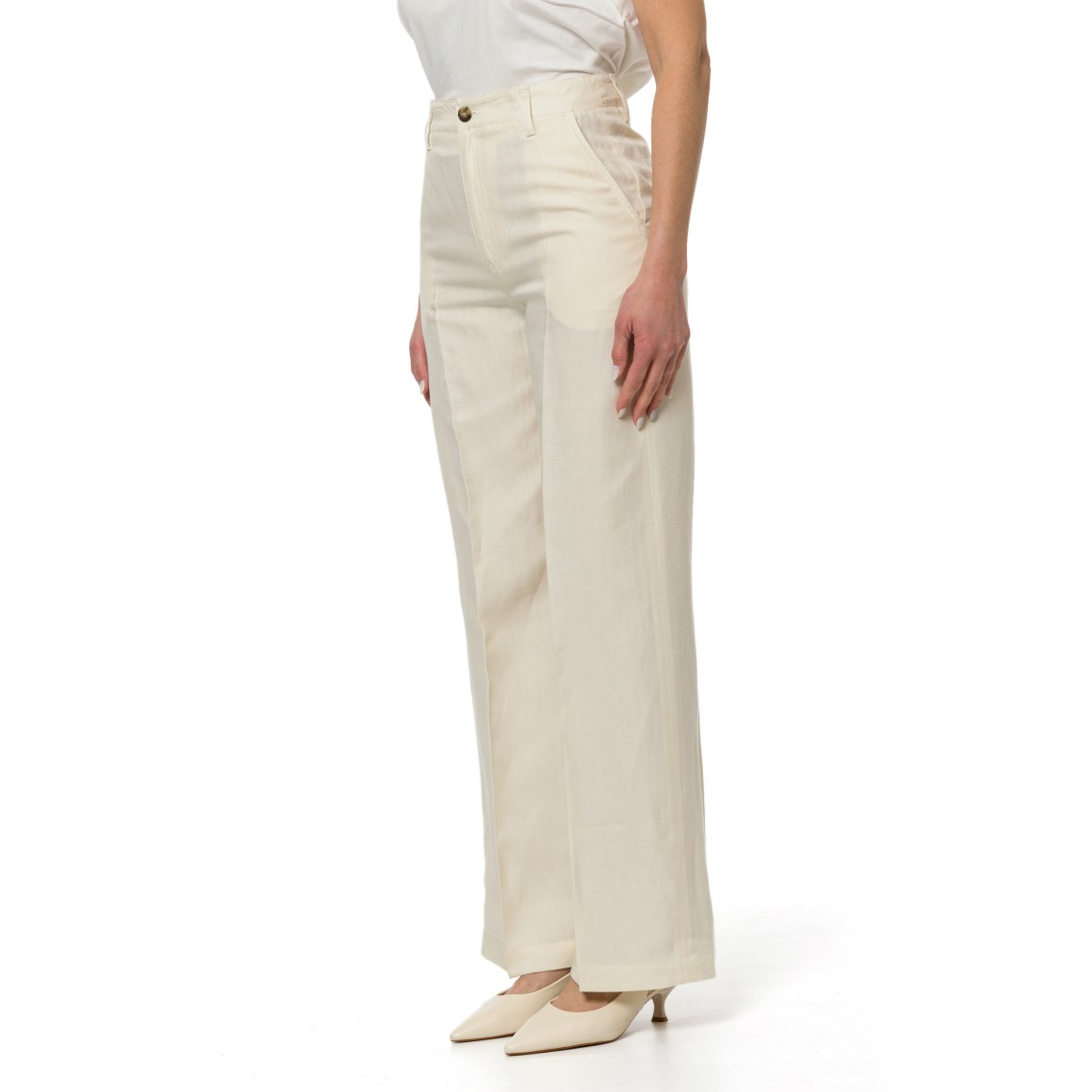 Pantaloni in misto lino Woolrich