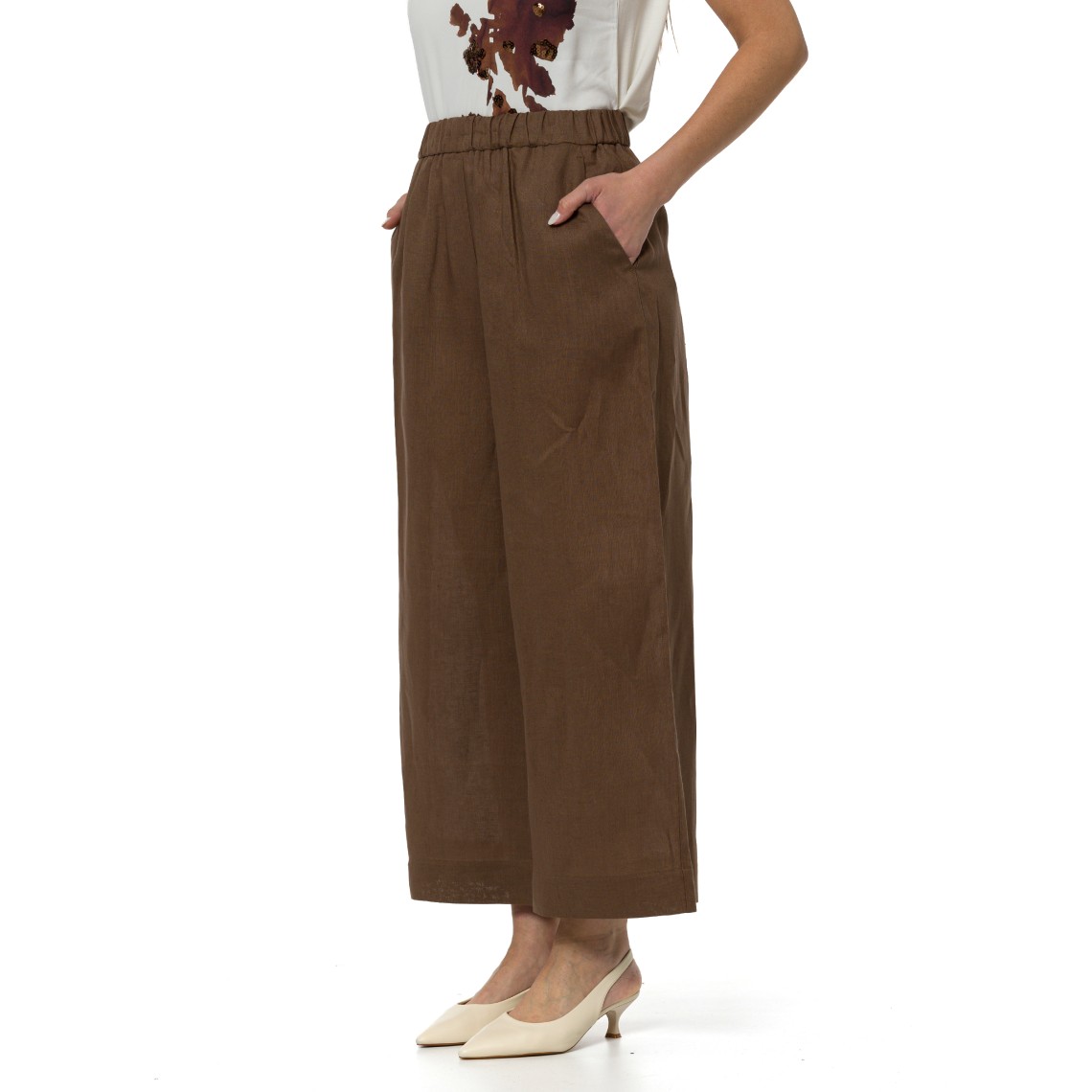 Pantaloni in lino Mmlcanneti MM Max Mara