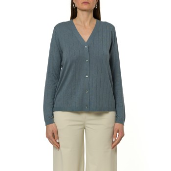 Cardigan a coste in misto seta Mmlbriose MM Max Mara