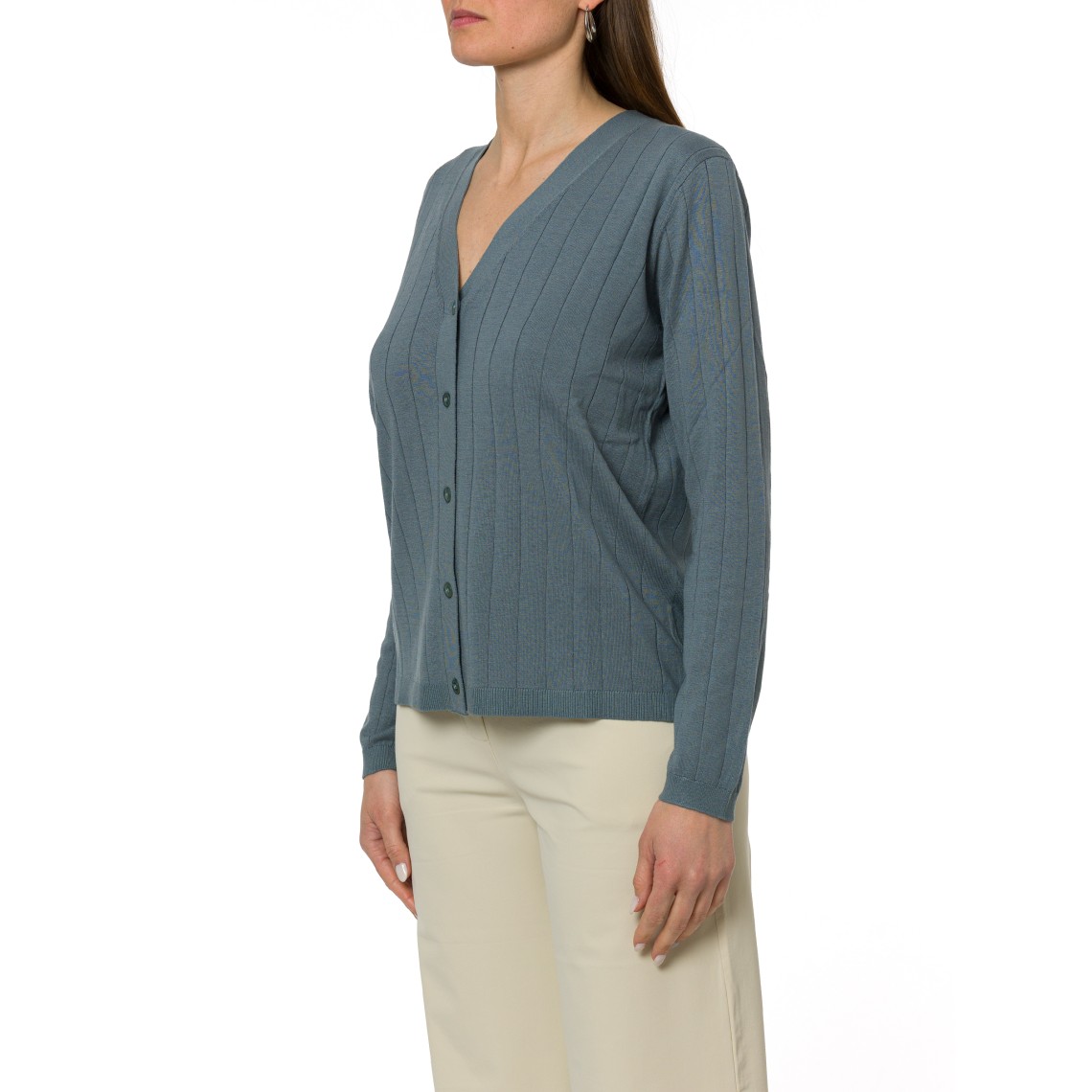 Cardigan a coste in misto seta Mmlbriose MM Max Mara