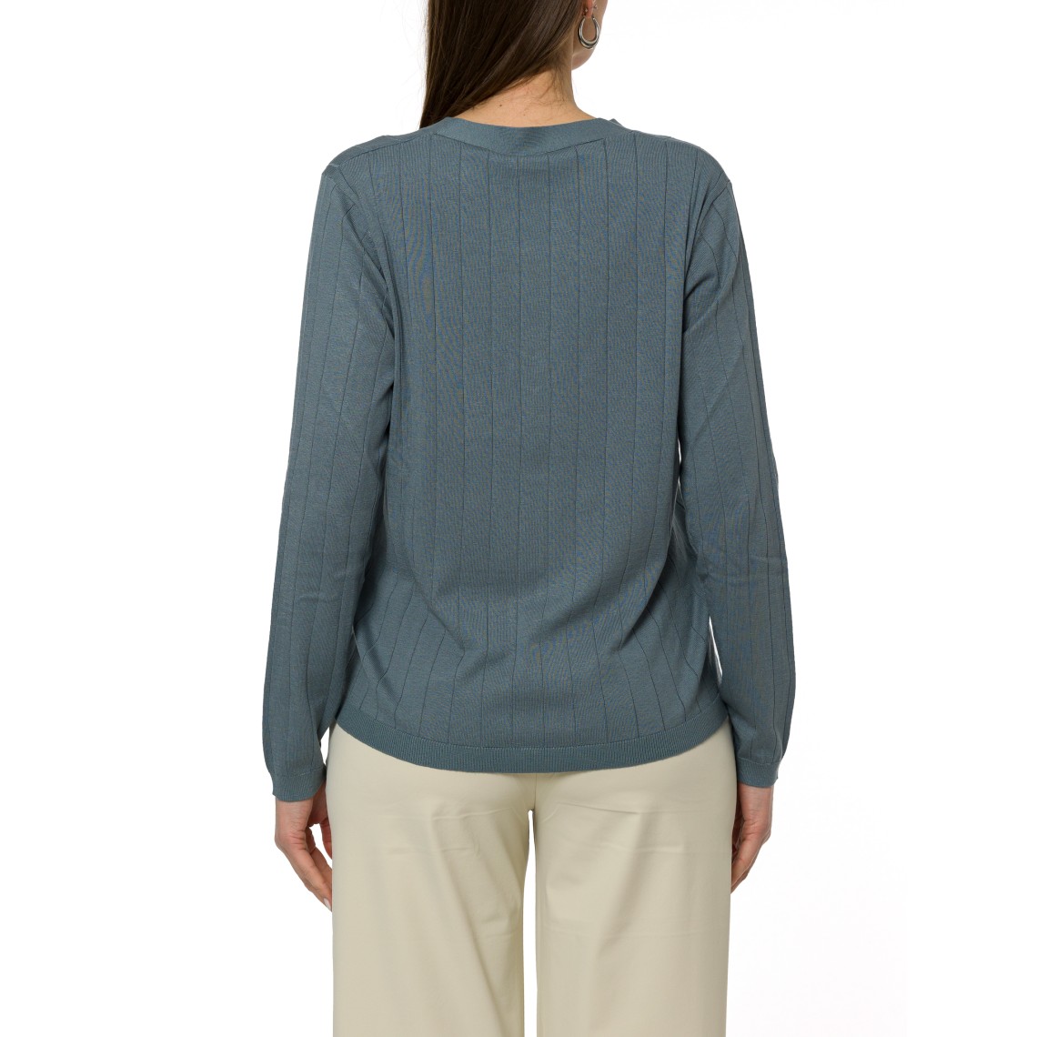 Cardigan a coste in misto seta Mmlbriose MM Max Mara