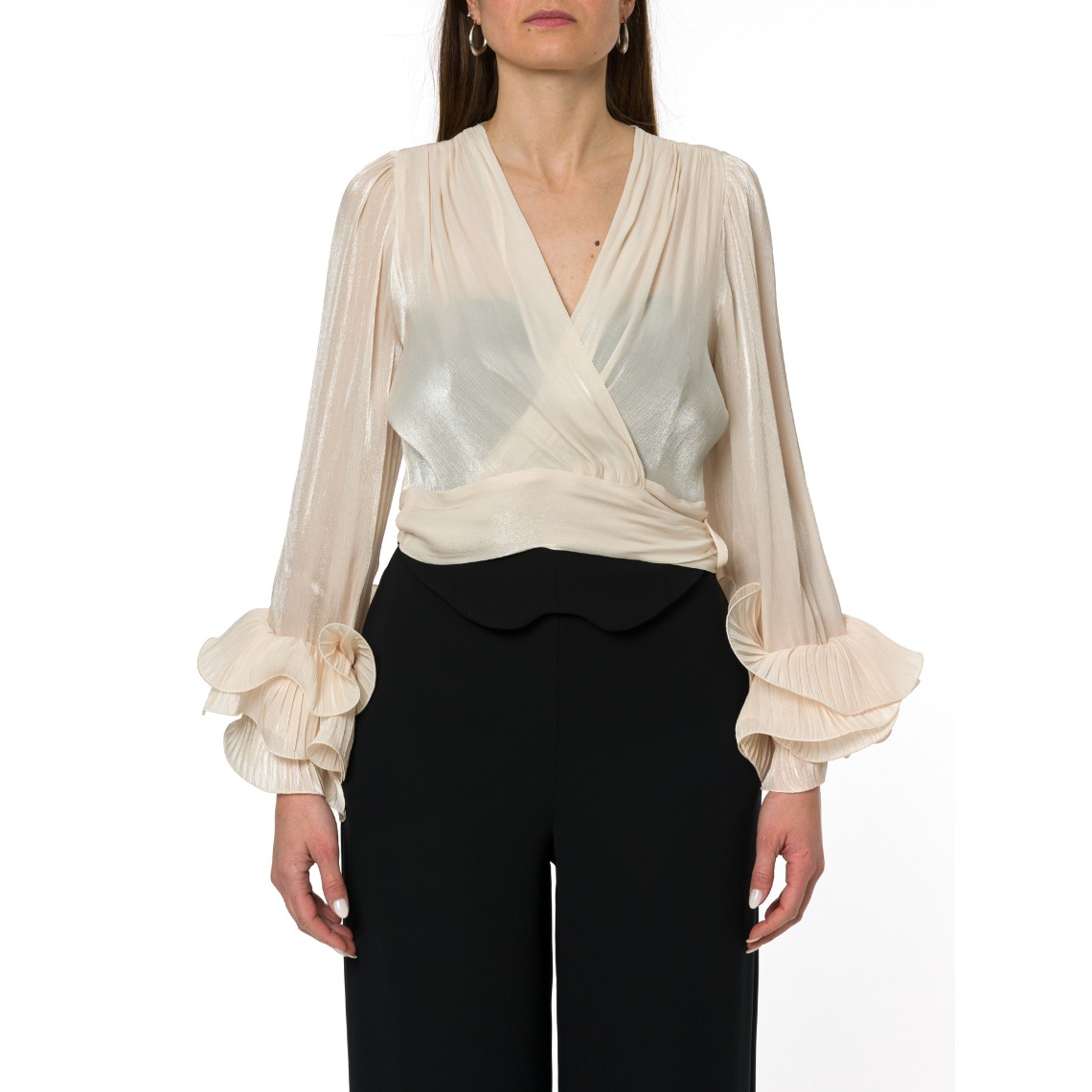 Blusa con scollo incrociato Hanita Couture