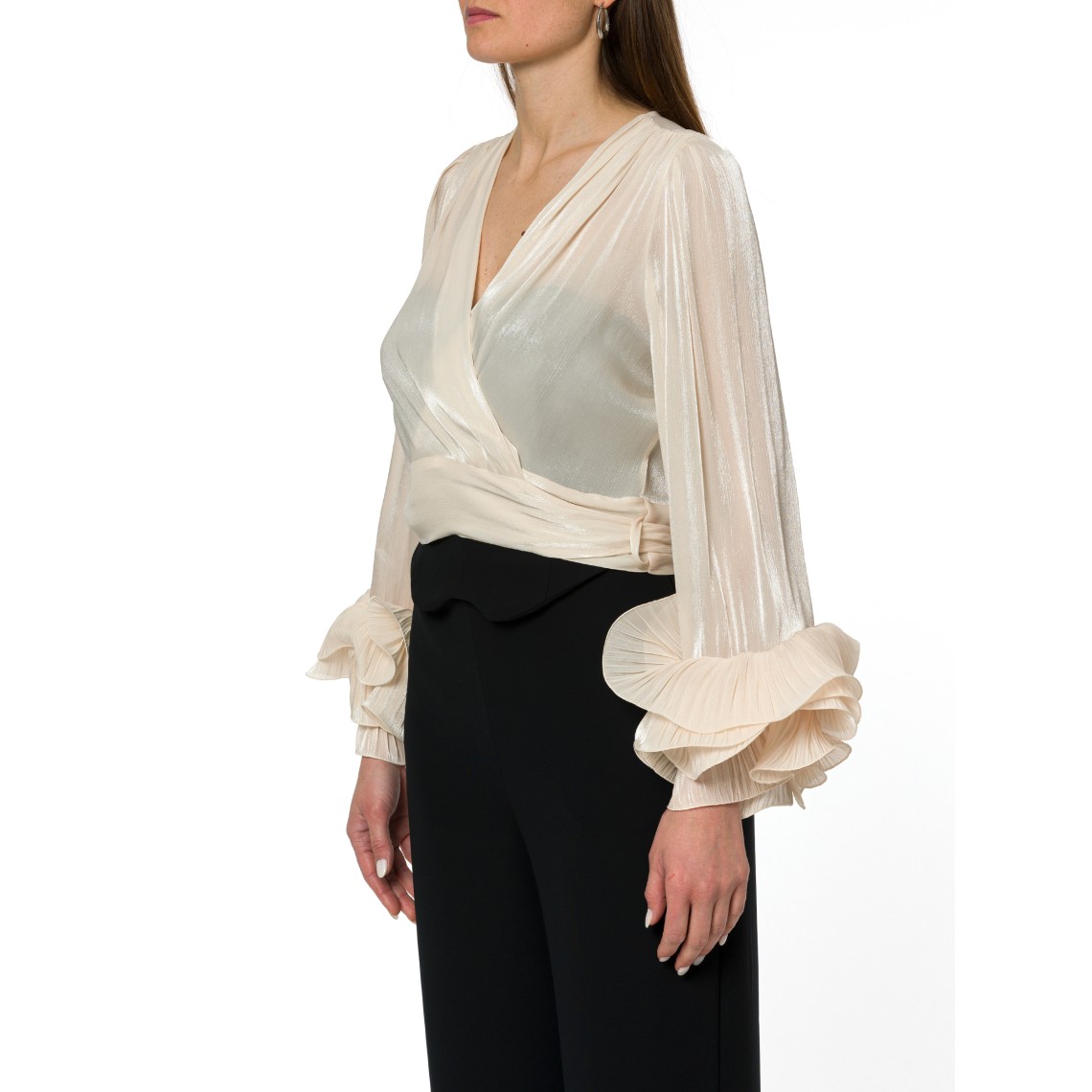 Blusa con scollo incrociato Hanita Couture