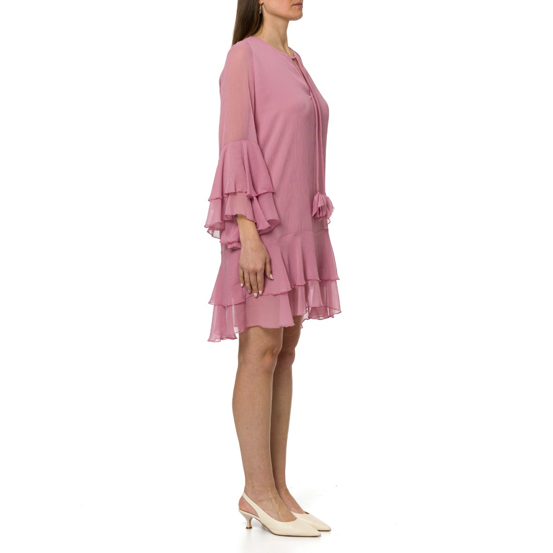 Abito in creponne con volant Hanita Couture