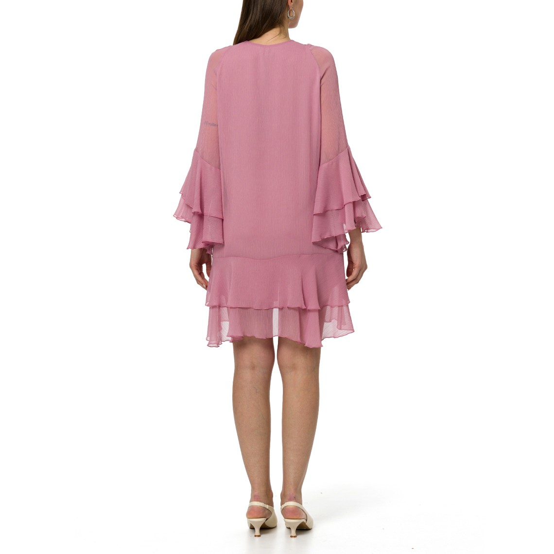 Abito in creponne con volant Hanita Couture