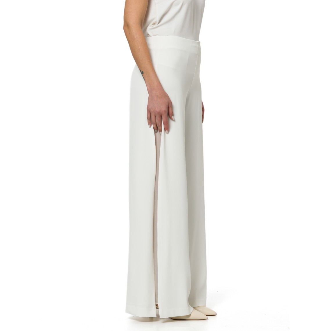 Pantaloni con spacchi laterali Hanita Couture