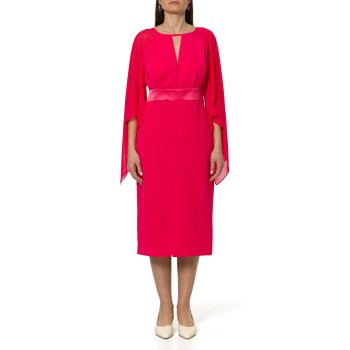 Abito midi con fascia in satin Hanita Couture