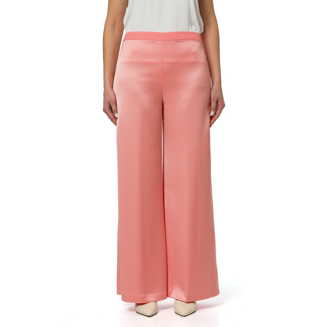 Pantaloni in raso Hanita Couture