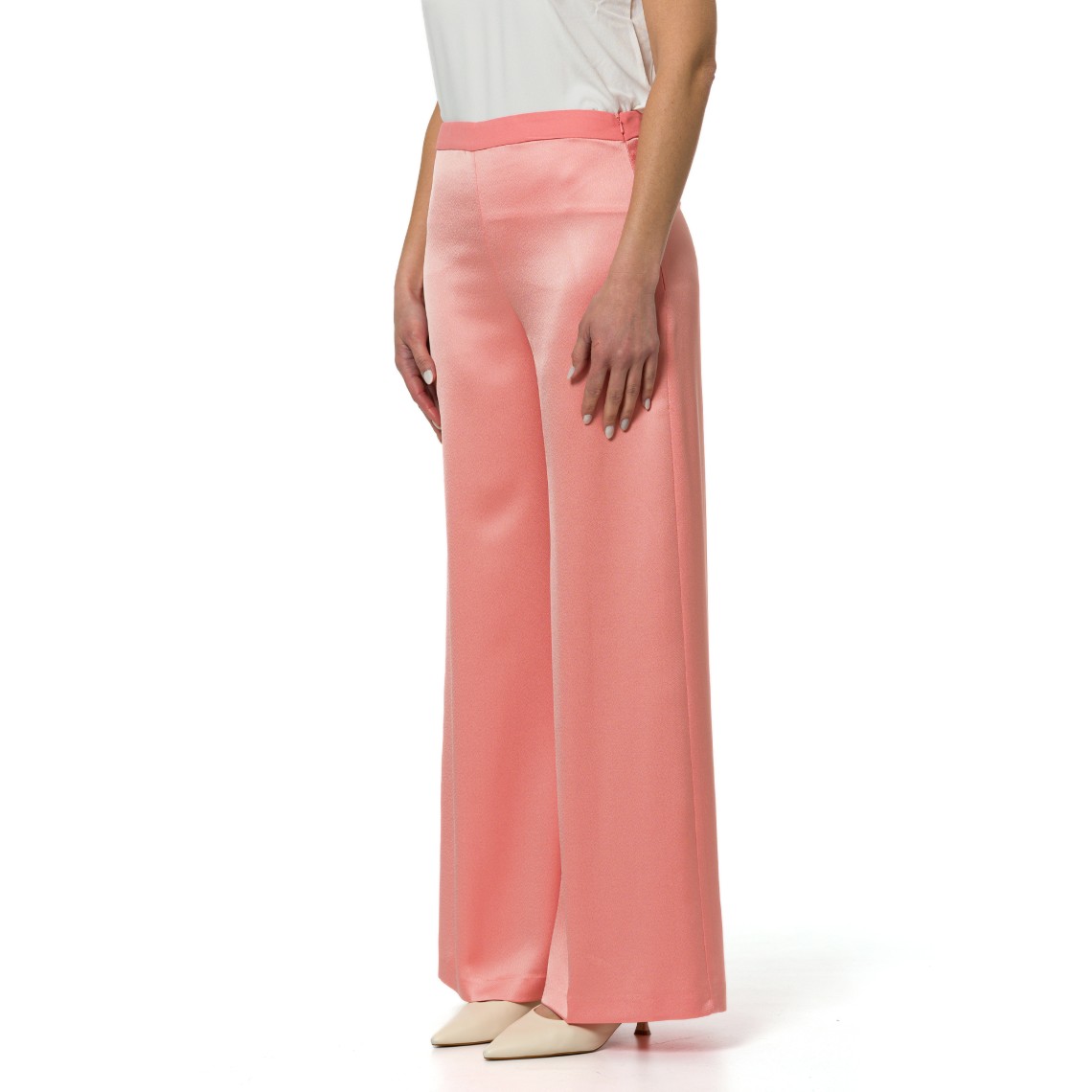 Pantaloni in raso Hanita Couture