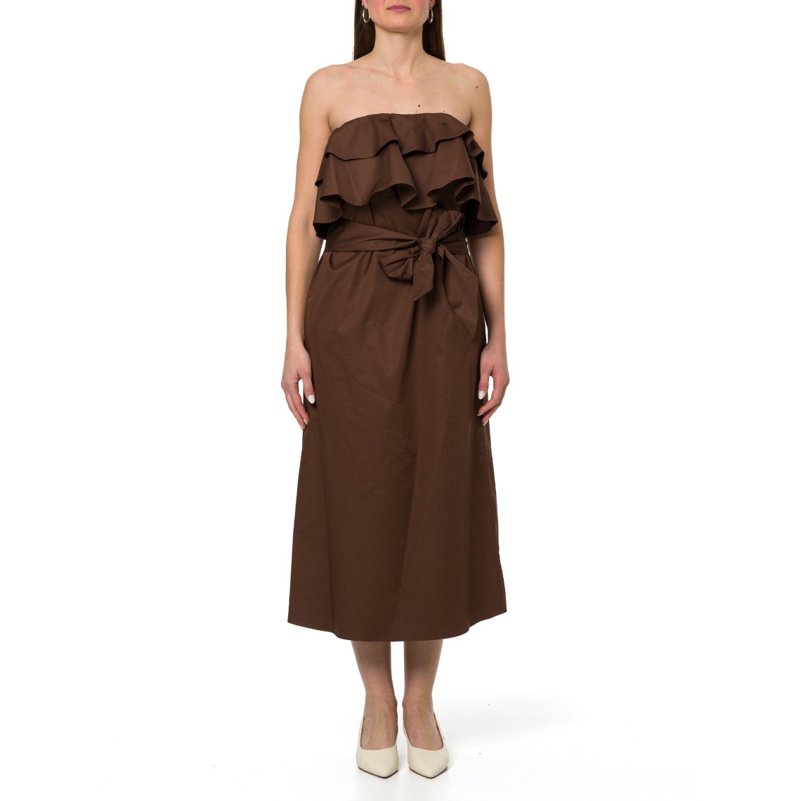 Abito strapless con cintura Hanita Couture