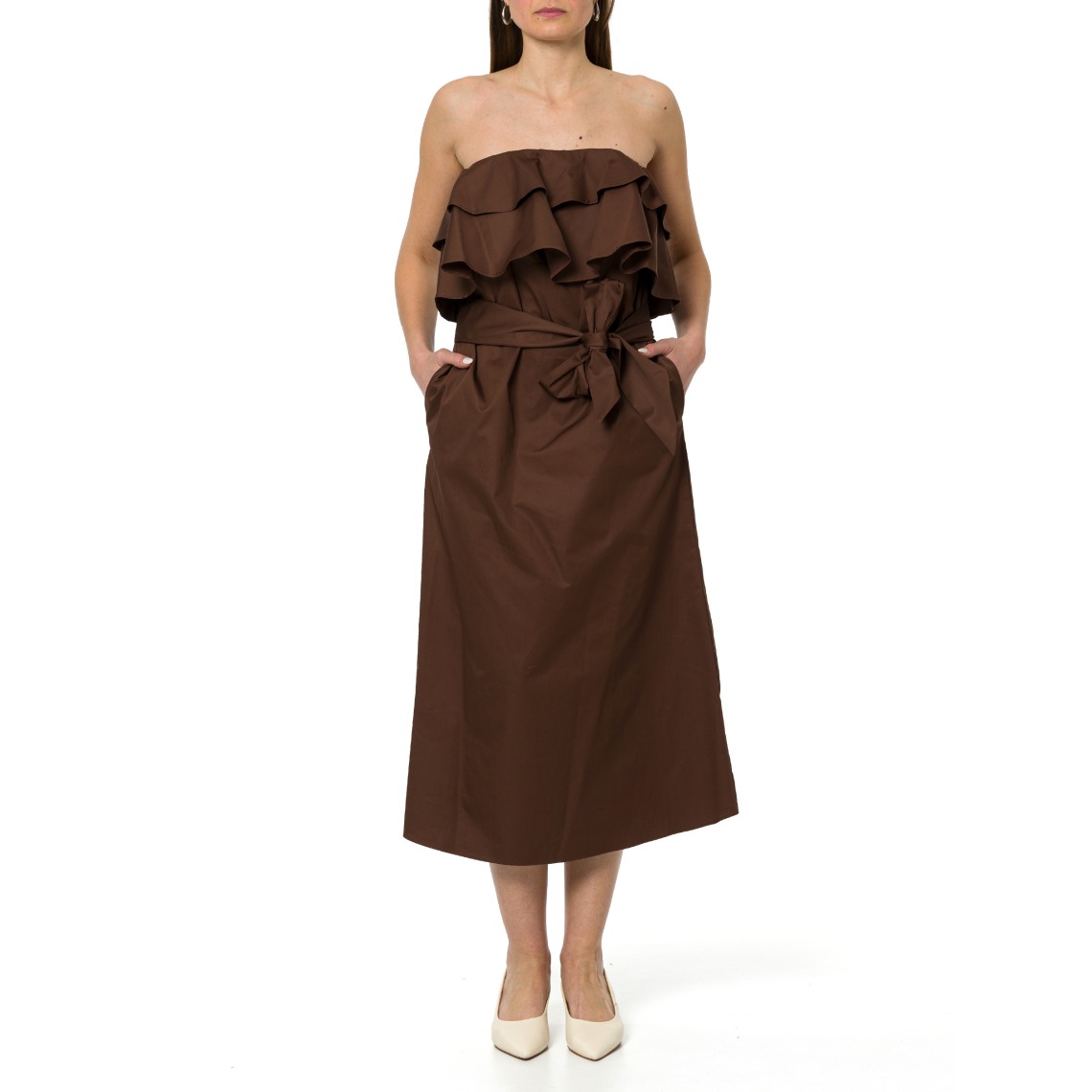 Abito strapless con cintura Hanita Couture