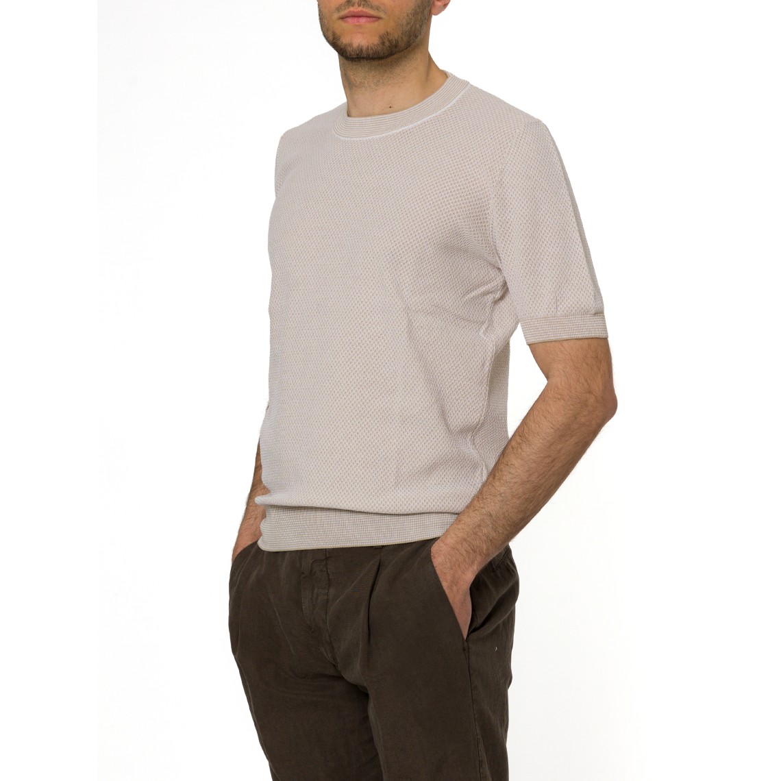 Maglia a maniche corte Gran Sasso in cotone organico