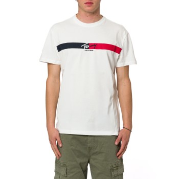 T-shirt in jersey con logo firma Tommy Jeans