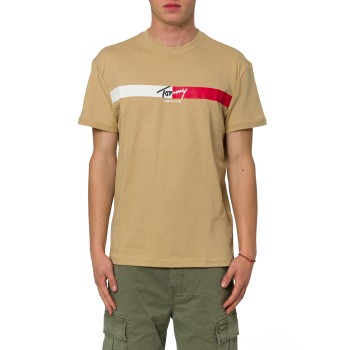 T-shirt in jersey con logo firma Tommy Jeans