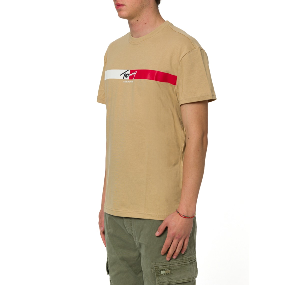 T-shirt in jersey con logo firma Tommy Jeans