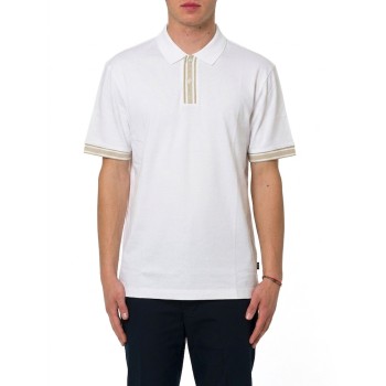 Polo con finiture a righe Boss
