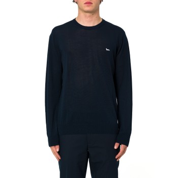 Pullover girocollo in cotone crêpe Harmont & Blaine