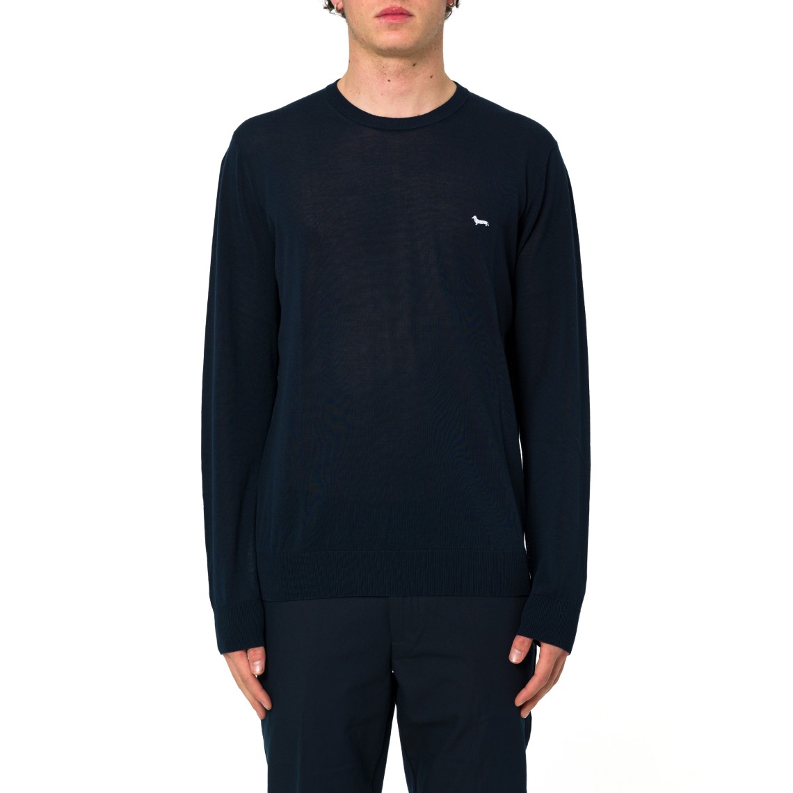 Pullover girocollo in cotone crêpe Harmont & Blaine