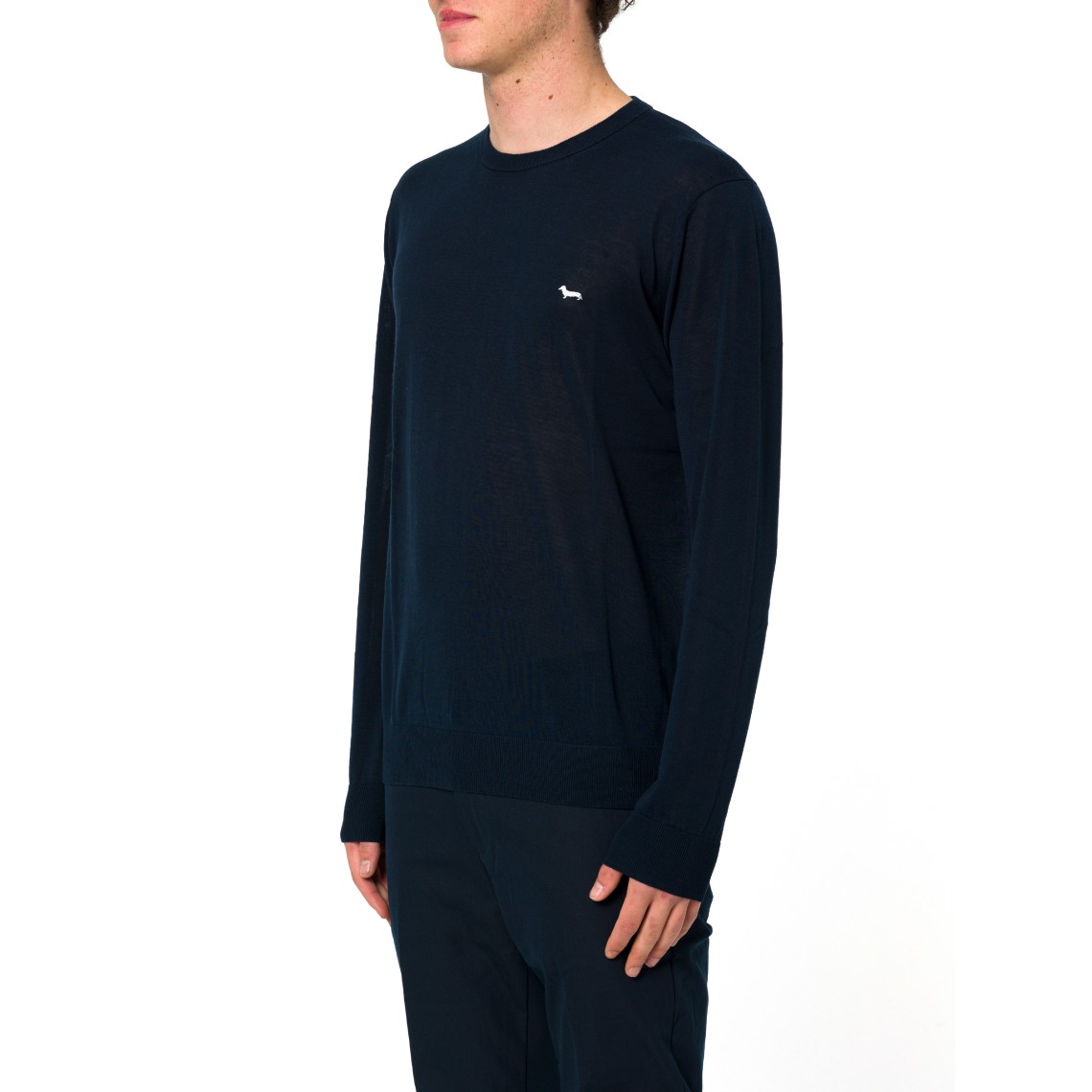 Pullover girocollo in cotone crêpe Harmont & Blaine