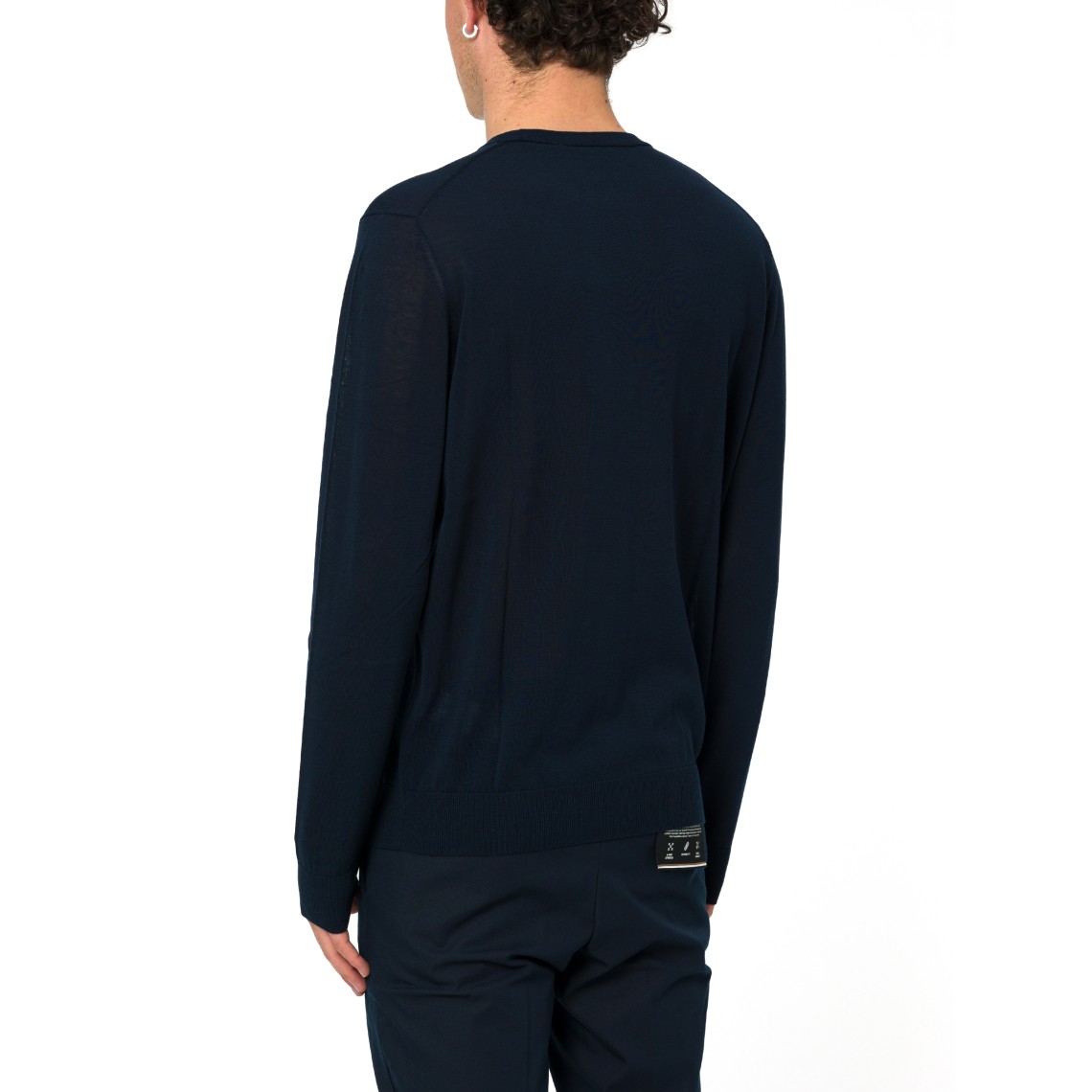 Pullover girocollo in cotone crêpe Harmont & Blaine