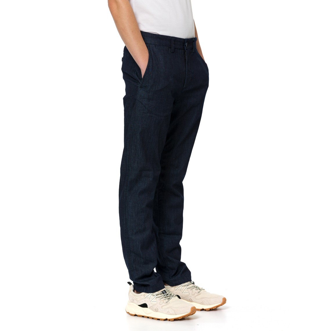 Chino in denim narrow fit Harmont & Blaine