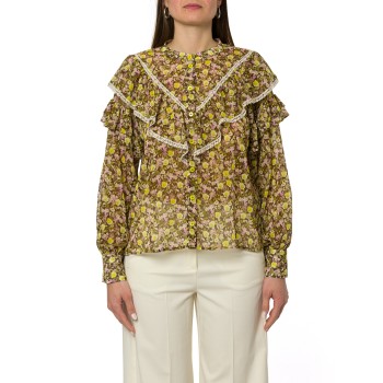 Camicia con balze i Blues