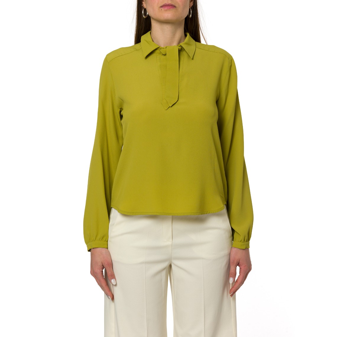 Blusa in crepe de chine i Blues