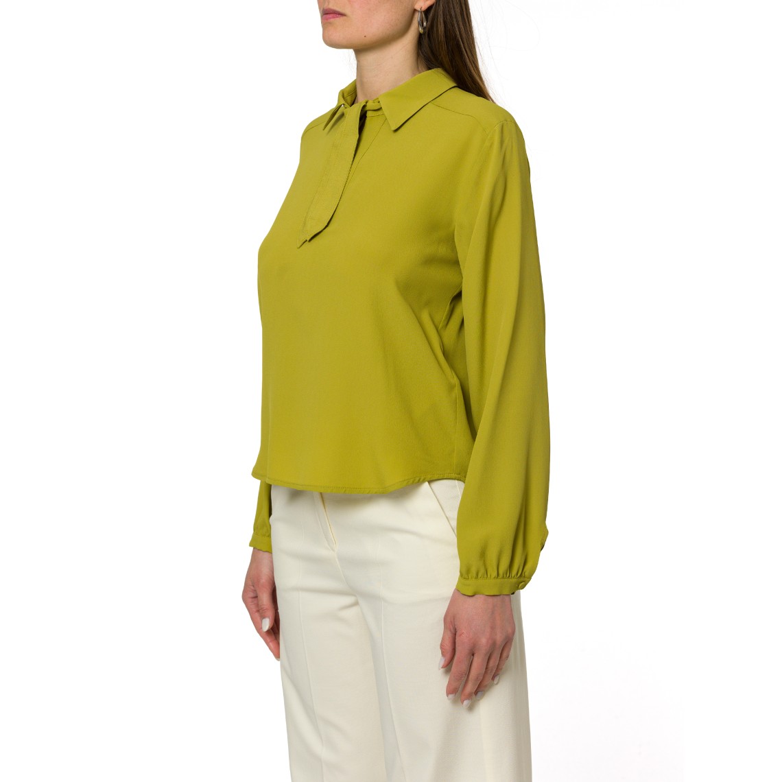 Blusa in crepe de chine i Blues