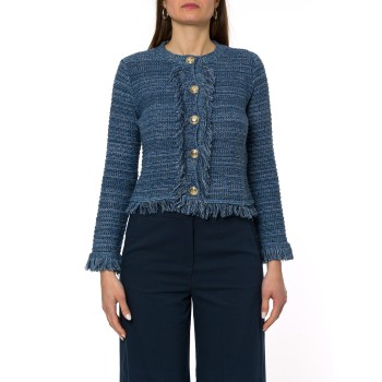 Cardigan con frange i Blues