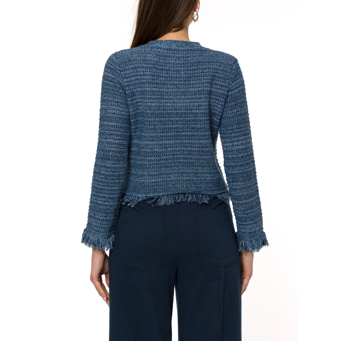 Cardigan con frange i Blues