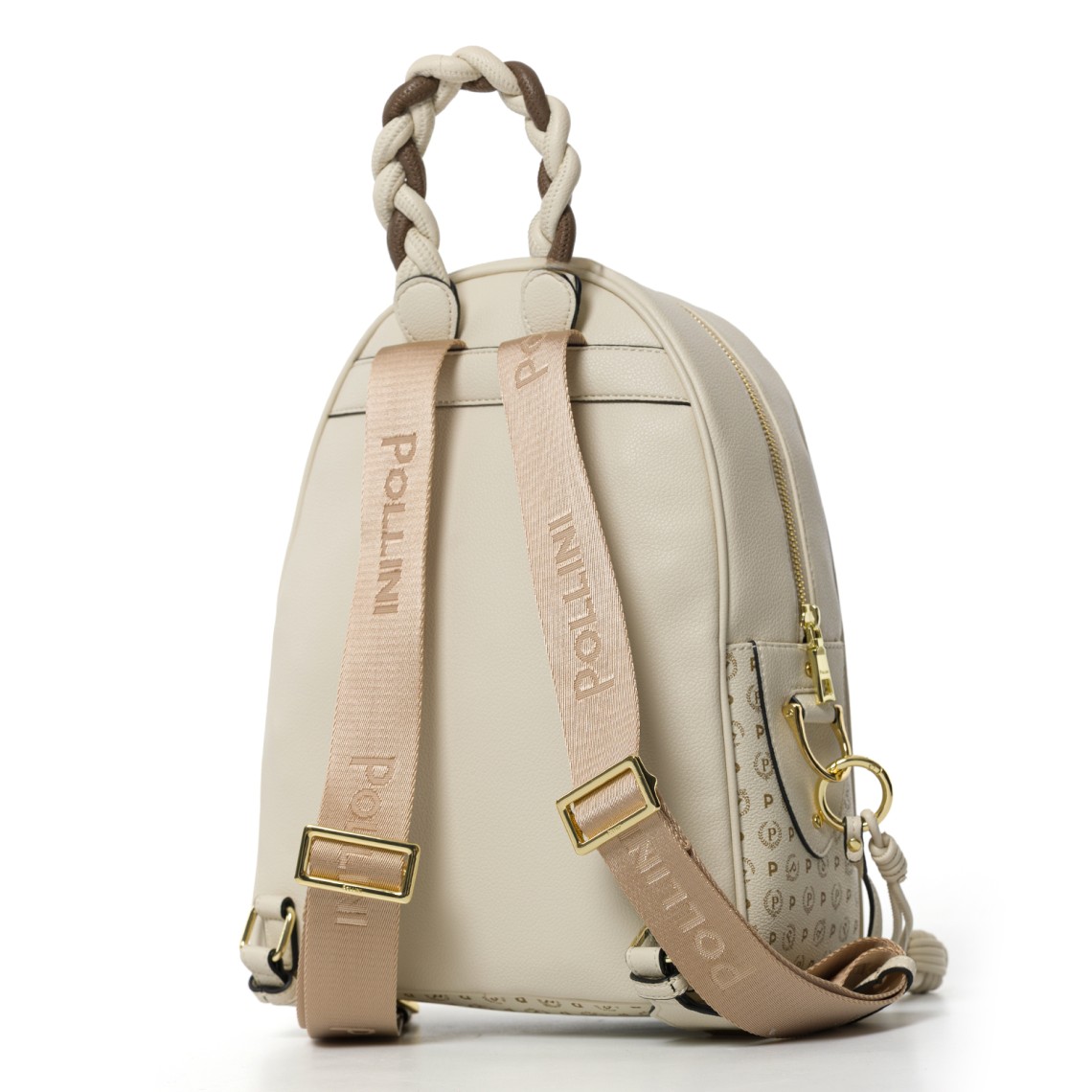 Zaino con manico intrecciato Pollini