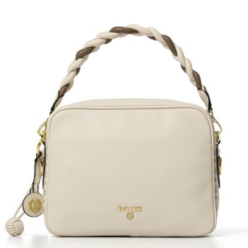 Borsa con manico intrecciato Pollini