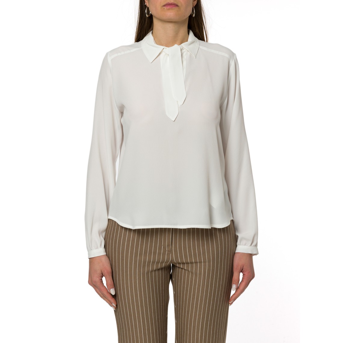 Blusa in crepe de chine i Blues