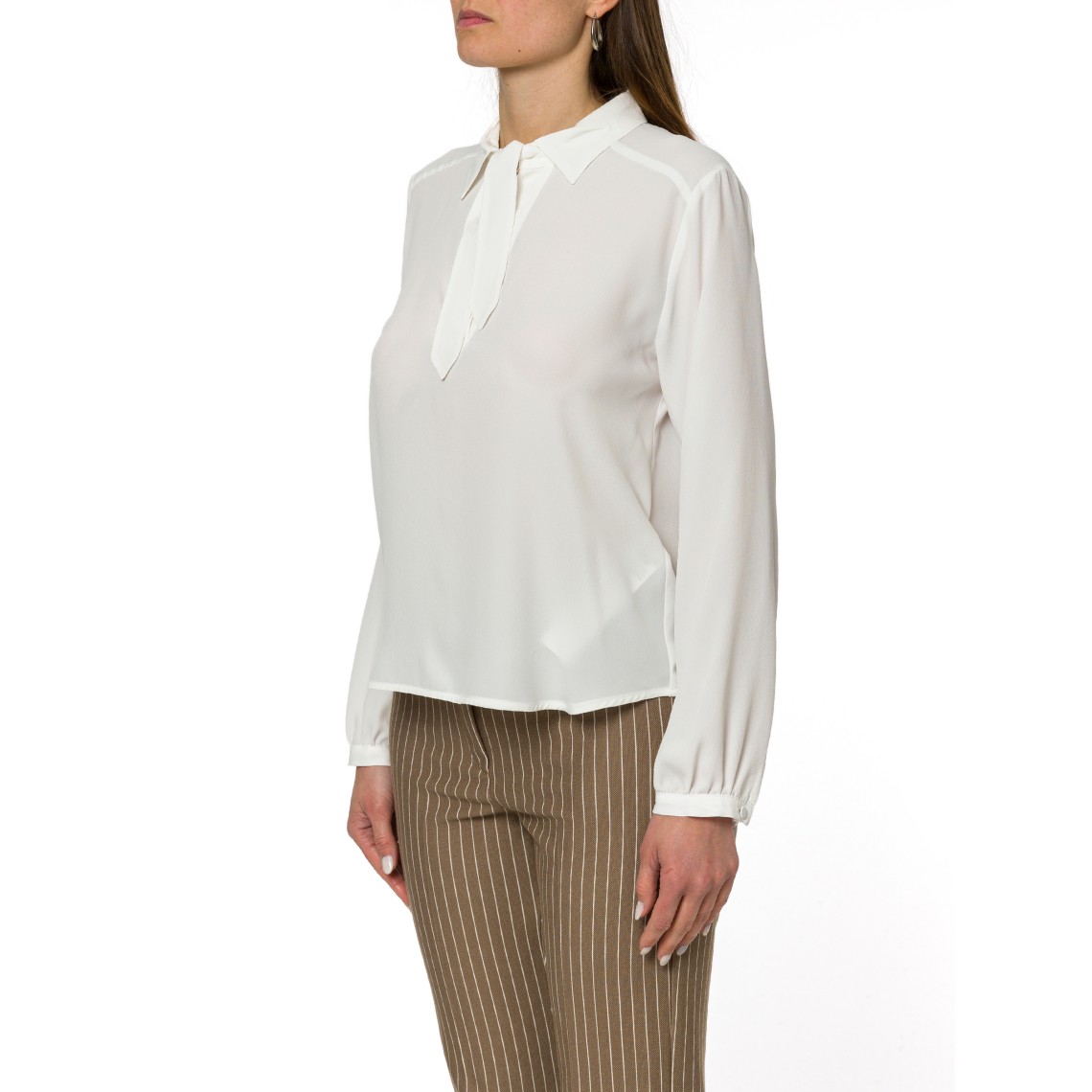 Blusa in crepe de chine i Blues