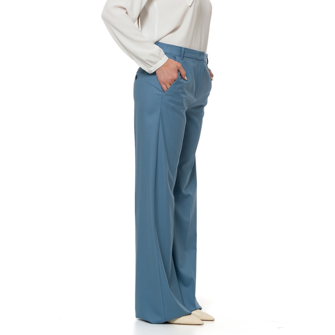 Pantaloni Wide Leg i Blues