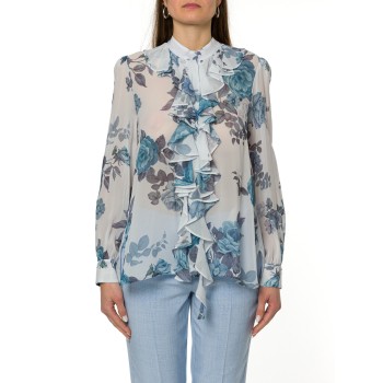 Camicia in georgette con rouche Marella