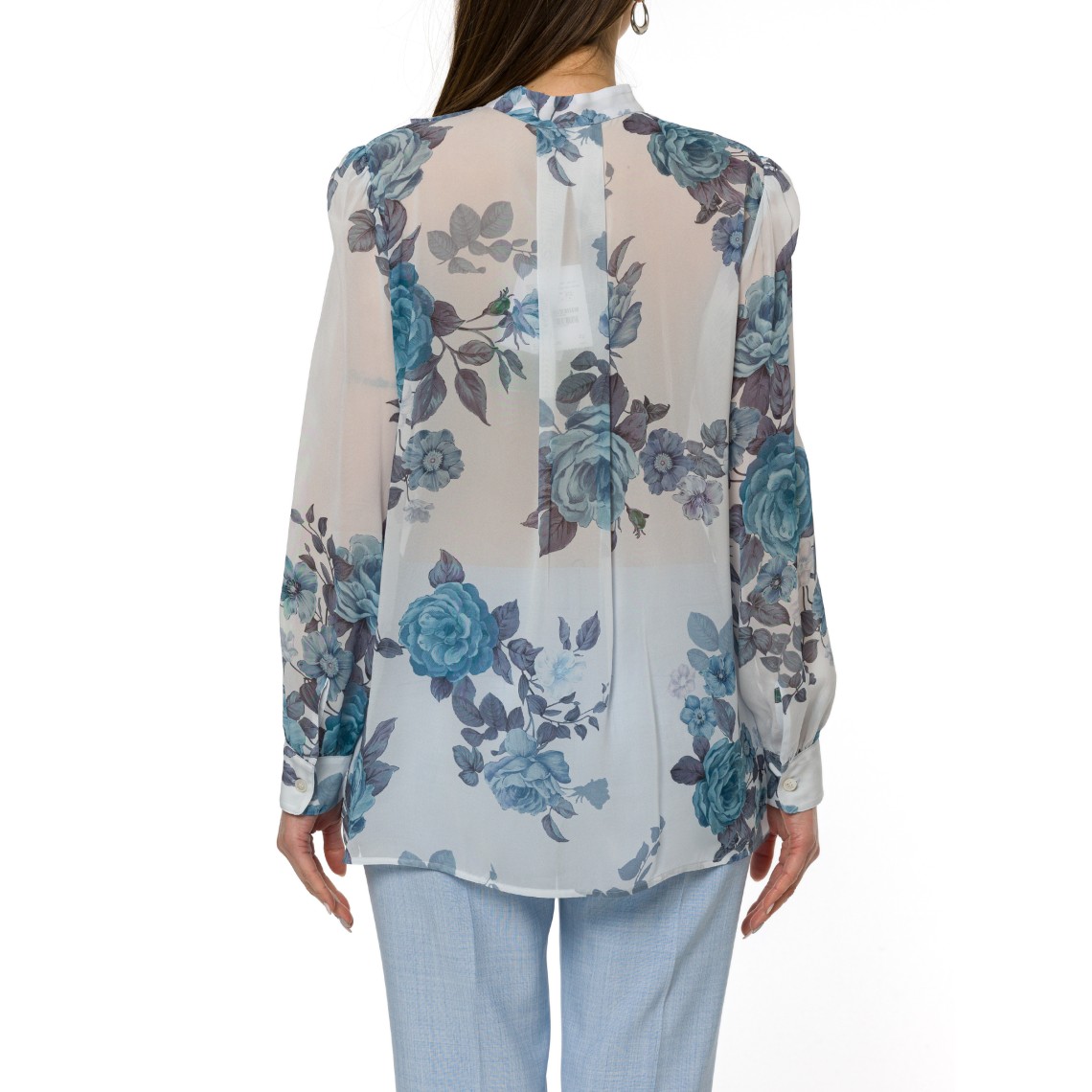 Camicia in georgette con rouche Marella