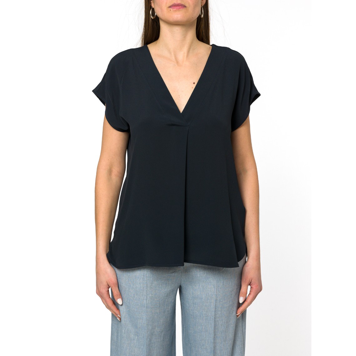 Blusa in crepe de chine misto seta Marella