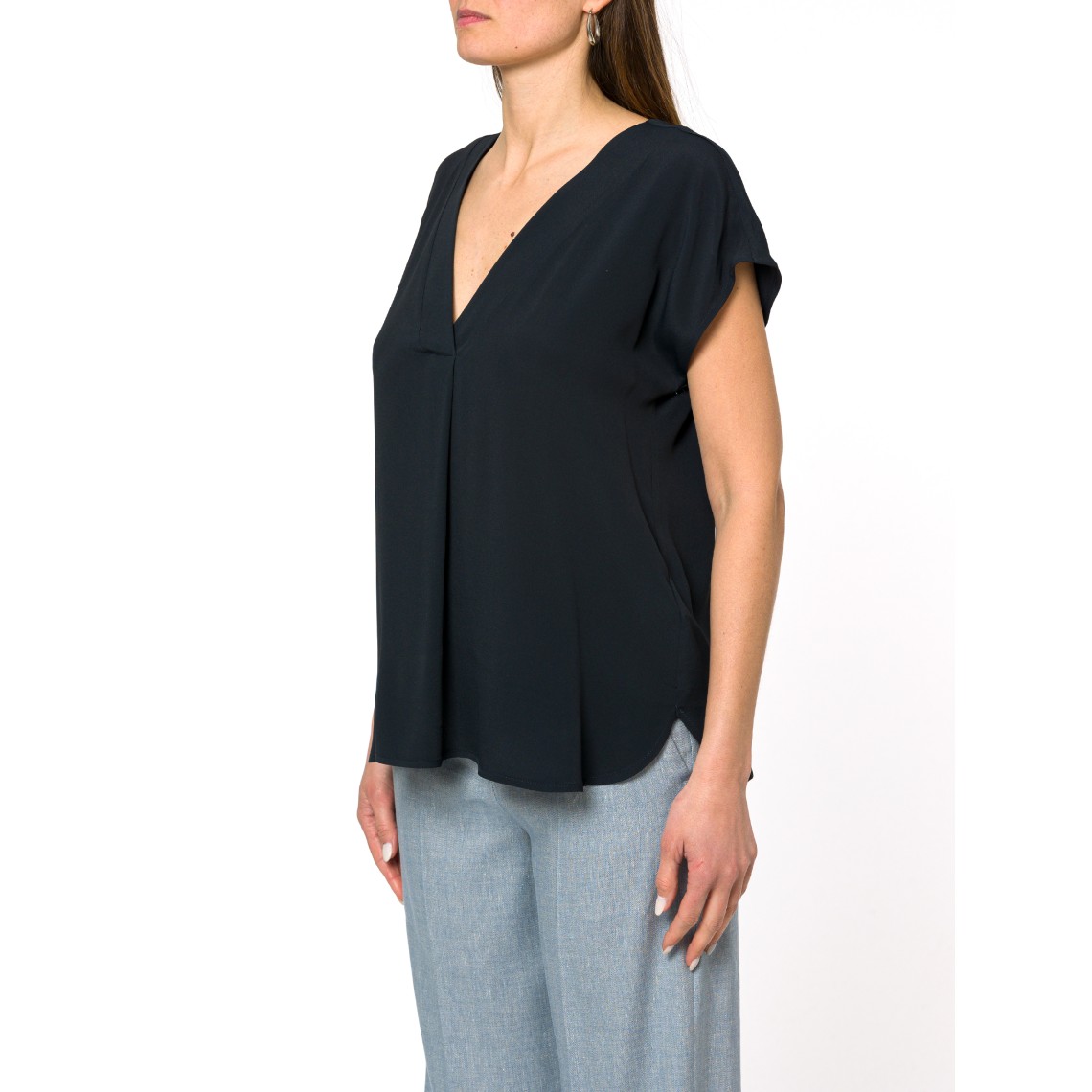 Blusa in crepe de chine misto seta Marella