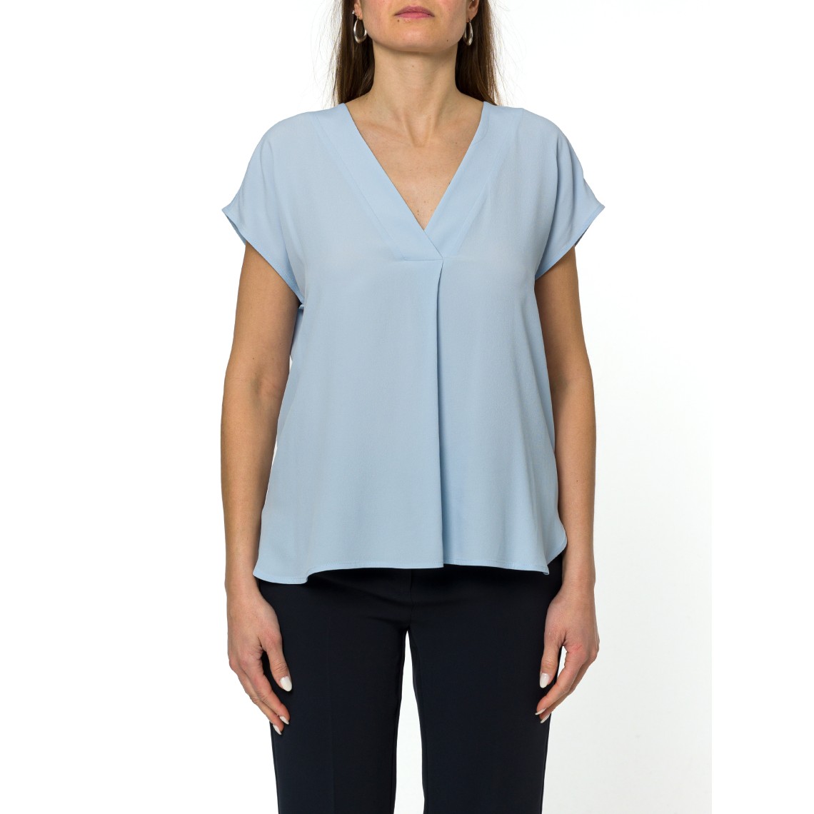 Blusa in crepe de chine misto seta Marella