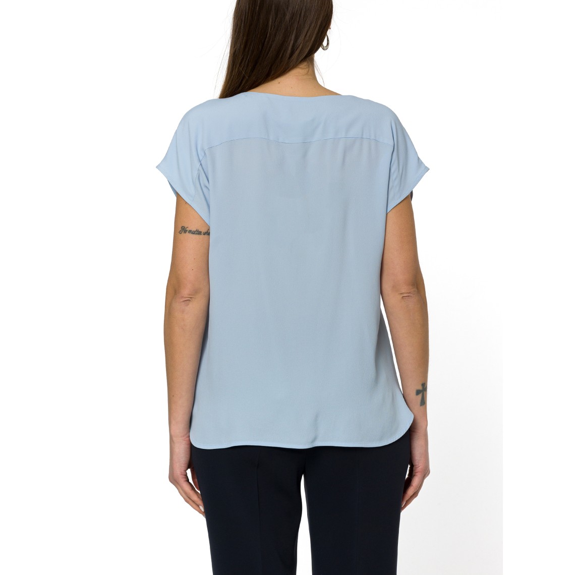 Blusa in crepe de chine misto seta Marella