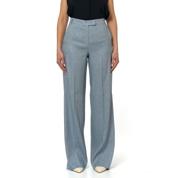 Pantalone palazzo in chevron di lino e viscosa Marella