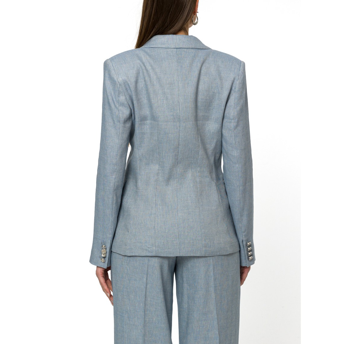 Blazer in chevron di misto lino Marella