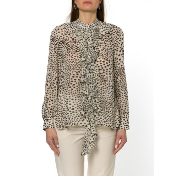 Camicia in georgette con rouche Marella