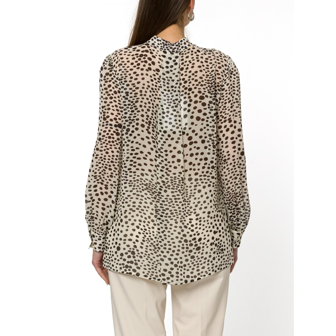 Camicia in georgette con rouche Marella